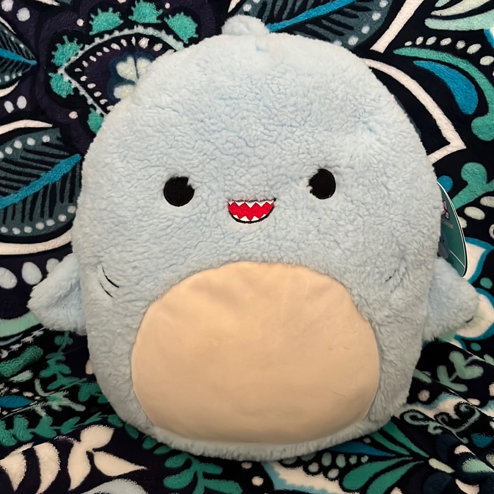 🦈 Squishmallows Davie the Shark FuzzaMallow NWT 12”